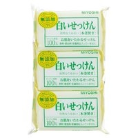 MiYOSHi 无添加石碱白色香皂 3包