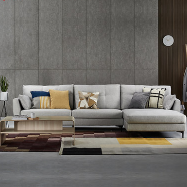 曲美 2017s9 北欧布艺组合沙发