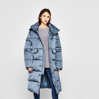 双11预售、限S/M码：Bershka 06487111485 女士亚洲限定款棉服 