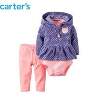 Carter's 宝宝摇粒绒外套连体衣长裤 3件套装