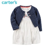 历史新低：Carter's 女童连衣裙长袖开衫 2件套  *3件