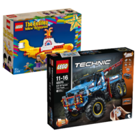值友专享：LEGO 乐高 TECHNIC 42070 6X6全时驱动卡车+IDEALS 21306 黄色潜水艇