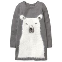 GYMBOREE 金宝贝 Fuzzy Polar Bear Dress 女童针织裙