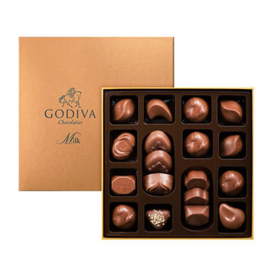 godiva 歌帝梵 金装牛奶巧克力礼盒 18颗 220g