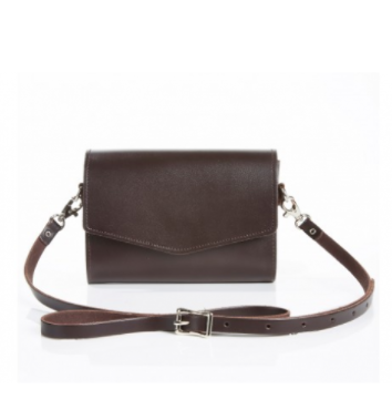 Zatchels Dark Brown Micro Clutch 女士斜挎包