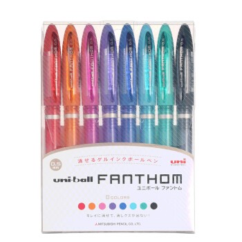 uni MITSUBISHI PENCIL 三菱铅笔 FANTHOM 0.5mm 可擦写 水笔（八色套装）