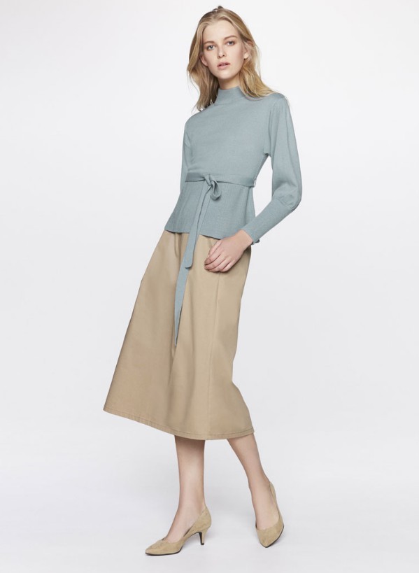 GU 极优 298034 女款高腰中长裙