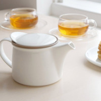 KINTO Brim系列 陶瓷茶壶 450ml 带滤网 