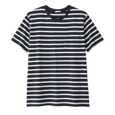 GU 极优 299575 男士条纹圆领T恤 