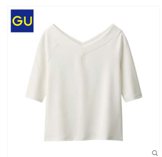 GU 极优 301890 五分袖V领T恤
