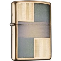 ZIPPO 之宝 28796-043523  绿草茵茵 拉丝黄铜  煤油防风火机 +凑单品