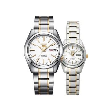 SEIKO 精工 5号系列 SNKL47J1/SYMK19J1 男女情侣机械腕表