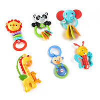  Fisher-Price 费雪 FBH62 婴儿牙胶摇铃玩具组 缤纷动物礼盒 