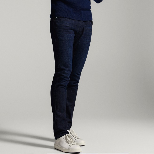 Massimo Dutti  00033037405 男士修身镶边牛仔裤