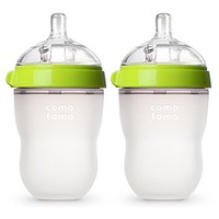 中亚Prime会员：Comotomo 可么多么 婴儿全硅胶防摔奶瓶 250ML 两个装 绿色 