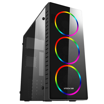 VISION 至睿 彩虹N10 彻透版 ATX机箱（单侧透）