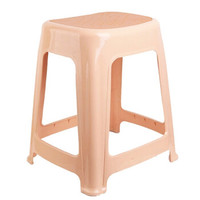 haoer 好尔 凳子客厅厨房可叠摞塑料凳家用高凳子加厚防滑塑料凳子咖啡色 1个装
