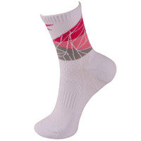 凯胜 KASON 女款中袜慢跑运动休闲棉袜子·FWSL014-1000（白粉色）单条装