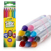  Crayola 绘儿乐 儿童彩色铅笔 百变水果香味系列12色旋转彩色铅笔 68-7402