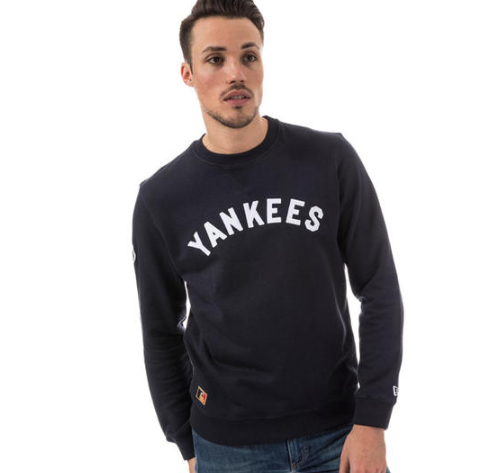  NEW ERA New York Yankees 男士纯棉圆领套头卫衣 
