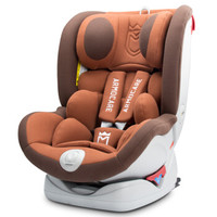 安默凯尔 汽车儿童安全座椅isofix硬接口 0-12岁360旋转坐躺可调宝宝婴儿新生儿座椅 全能盾 摩卡棕