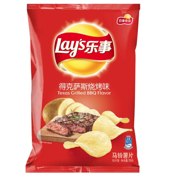 商品lay"s 乐事 薯片 得克萨斯烧烤味 70g