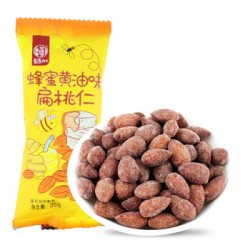 华味亨 坚果炒货 杏仁味巴旦木腰果 蜂蜜黄油扁桃仁35g/袋*16件
