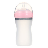变奏曲（partita)婴幼儿硅胶宽大口径奶瓶高温耐摔（标配2段奶嘴） 250ml玉粉色 加拿大品牌