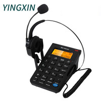 盈信（YINGXIN）耳麦电话机 话务员座机 呼叫中心 电脑录音 客服耳机 298黑色