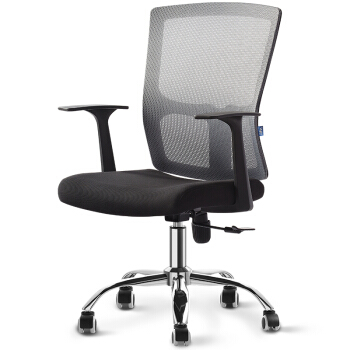 空间生活 电脑椅子家用舒适转椅职员办公椅 K11GR黑灰色