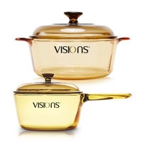 双11预售：VISIONS 康宁 透明锅具套装 两件套 2.25L+1.5L