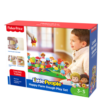 费雪fisher-price 手工彩泥橡皮泥 粘土模具套装 男女孩儿童早教玩具 天然小麦粉制作 开心农场 FPP023