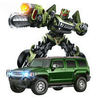 美致 模型(MZ)33cm大型悍马遥控汽车变形车吉普车儿童玩具电动车无线充电赛车男孩礼物 绿色