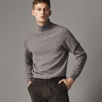 双11预售：Massimo Dutti  00942309812 男士限量版羊毛/山羊绒高领针织衫