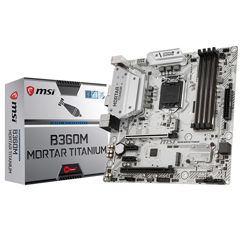 msi 微星 b360m mortar titanium迫击炮钛金版 主板(intel b360/lga