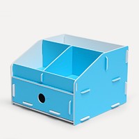 Shuter 树德 U5200L 多功能桌面收纳盒 蓝