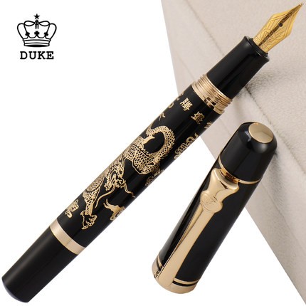 DUKE 公爵 龙腾盛世系列 铱金钢笔 黑金 0.5mm