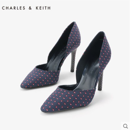 CHARLES＆KEITH CK1-60280135 波点通勤尖头奥赛鞋