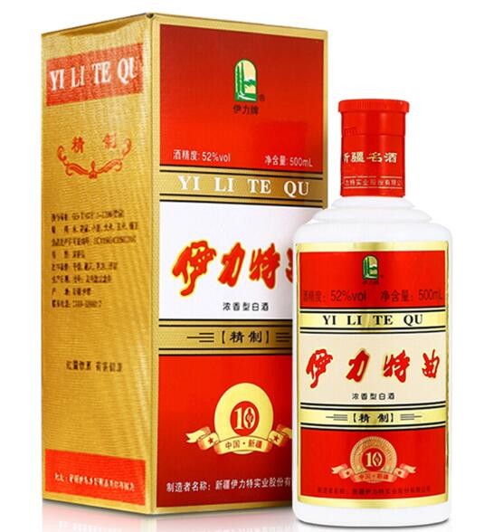 伊力特 52度 伊力特曲精制 浓香型 500ml*6瓶 *2件