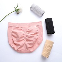 Naturhand 南禾 日系女士内裤三角裤 3D无缝蜂巢暖宫内裤 4条装
