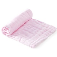 PurCotton 全棉时代 婴儿水洗纱布手帕 蓝色+白色+粉色+白色 25*25cm 8条装