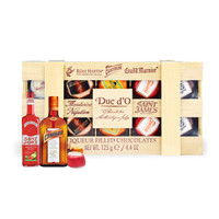 年货礼盒 比利时进口 （Ducd'O）迪克多木盒酒芯巧克力制品125g *3件