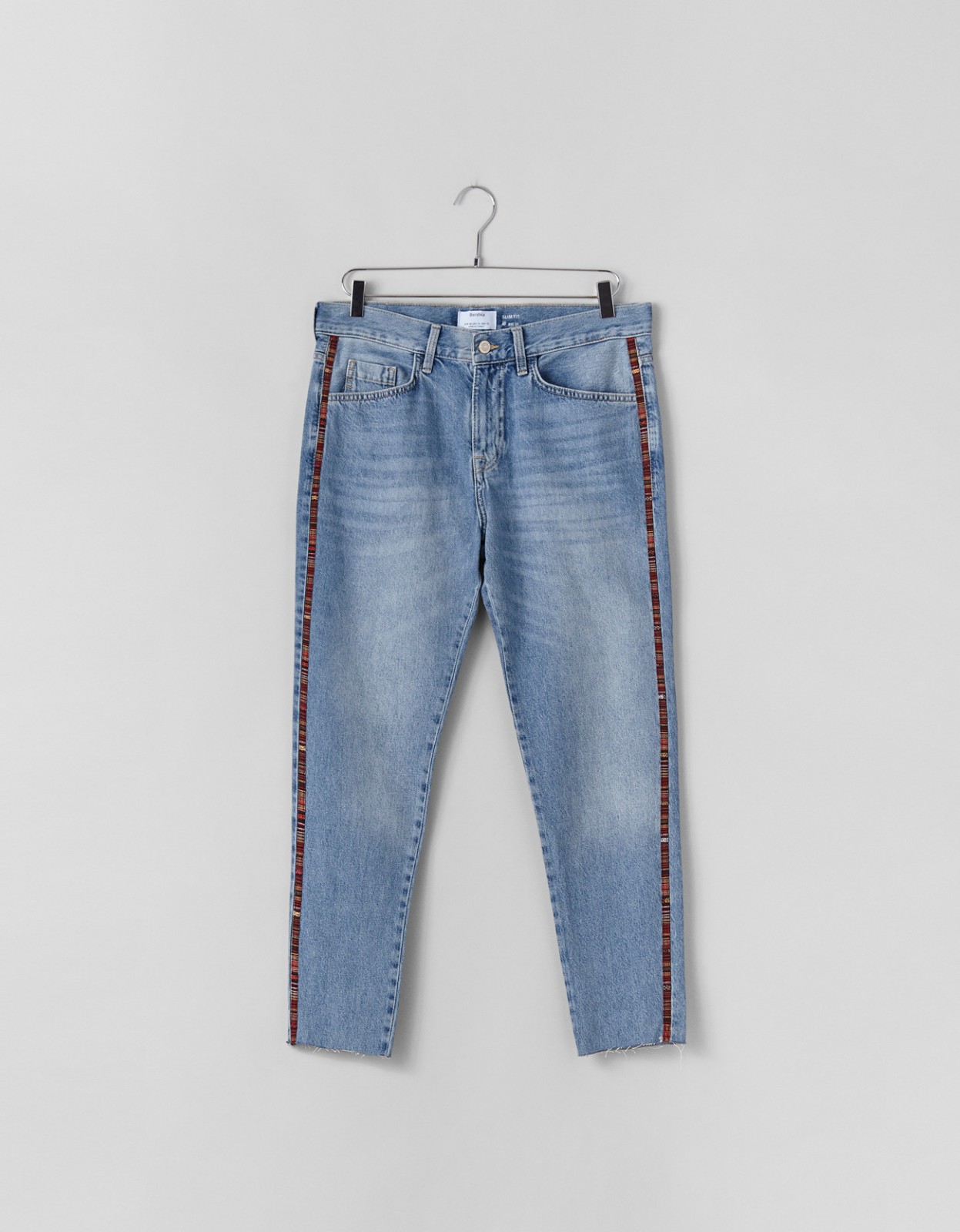 Bershka 巴适卡 05329220426 男士修身牛仔裤