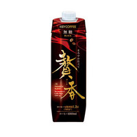 日本直邮 Key coffee 奢华无甜味即饮咖啡 芳香醇厚 1000ml/瓶 *3件