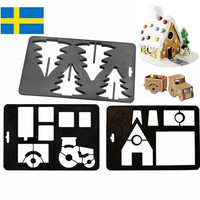 瑞典进口Orthex姜饼屋3D模具烘焙DIY巧克力(安徒生城堡+挪威的森林+沃尔沃卡车）3件套装