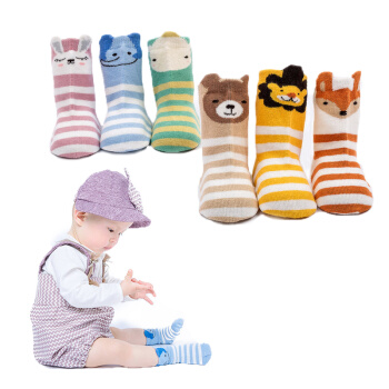 9i9久爱久婴儿袜子点胶防滑袜宝宝地板袜卡通儿童袜6双装1800702