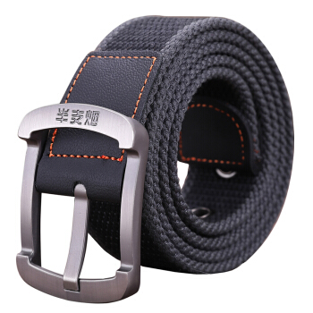 半支烟 帆布腰带男士皮带青年韩版裤带针扣休闲户外学生七夕礼物115cm