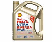 shell壳牌金装极净超凡喜力全合成机油HelixUltra0W-40SN级4L送美国原装进口雪佛龙TCP添加剂1瓶