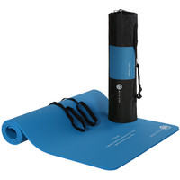 弥雅（MIYA UGO）升级版瑜伽垫185*80cm 加长加宽加厚健身运动垫子 10mm深蓝色（含绑带网包）