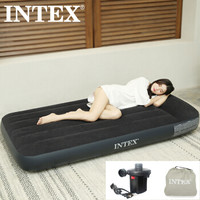 INTEX 内置枕头充气床垫 露营气垫床 折叠床单人99*191*23cm 66767
